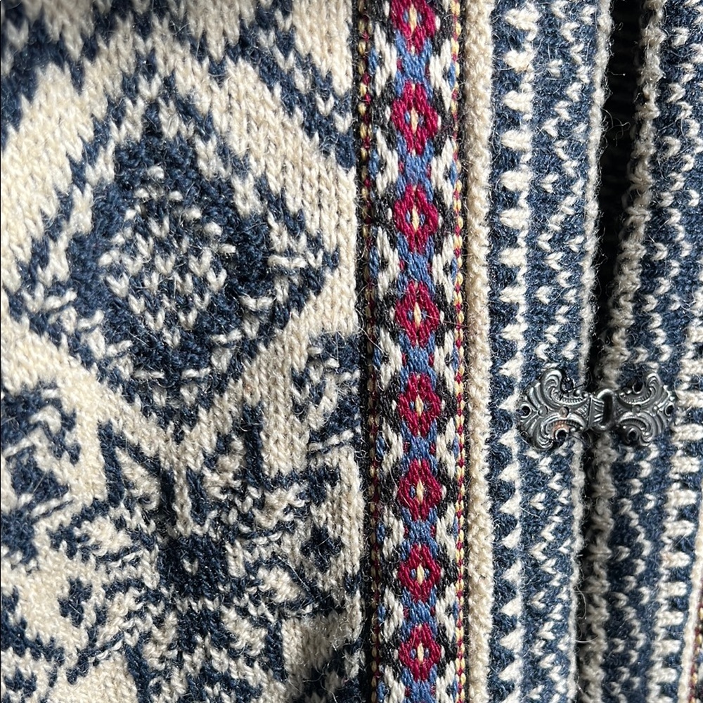 🇳🇴VTG Traditional Norwegian Cardigan Sweater—Devold by Olmes Carretti | Men’s M - Picture 14 of 17